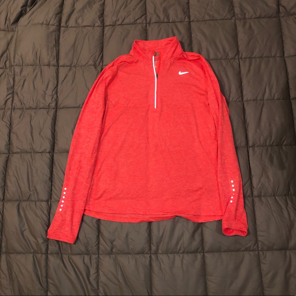 Hot Peach Nike Dry Fit Running Quarter Zip